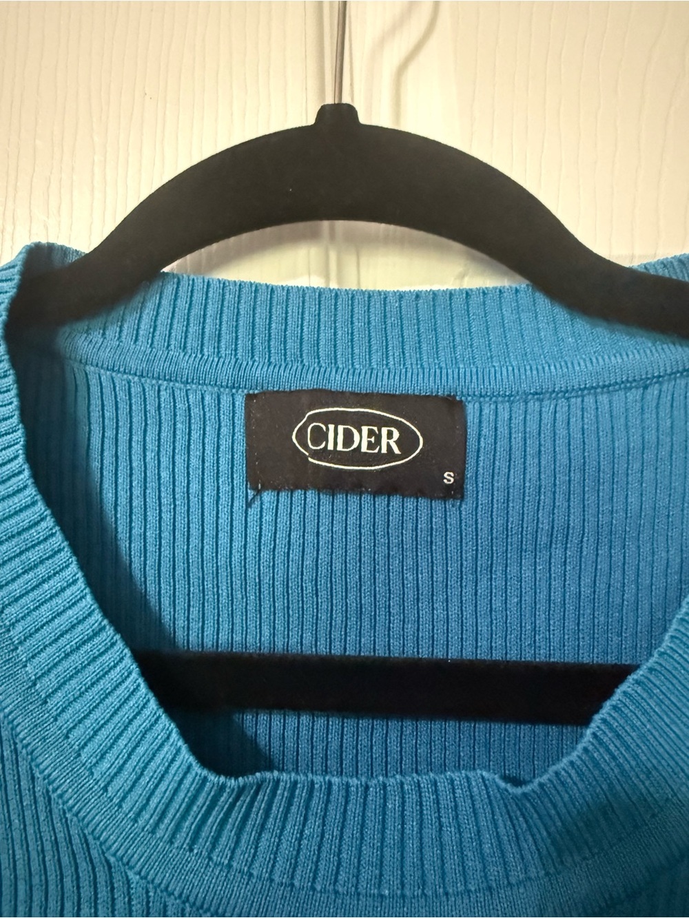 CIDER Ribbed Bow-Front Cropped Sweater- S - Picture 4 of 6